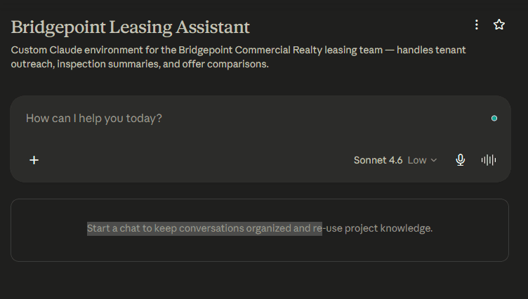Bridgepoint Leasing Assistant — Claude Project
